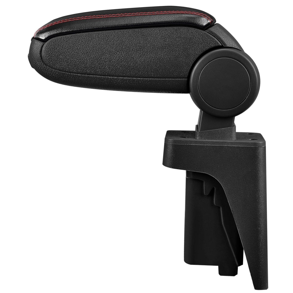 Bracciolo centrale per Audi A3 S3 8P con scomparto imbottito in similpelle nera con cuciture rosse 03_0000370