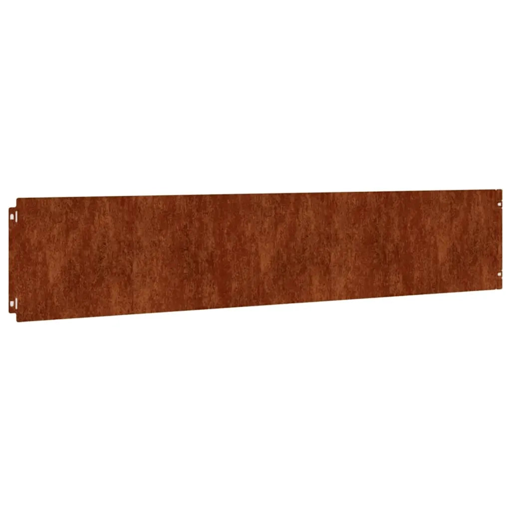 Bordure per Prato 10 pz 20x103 cm Flessibili in Acciaio Corten 821894