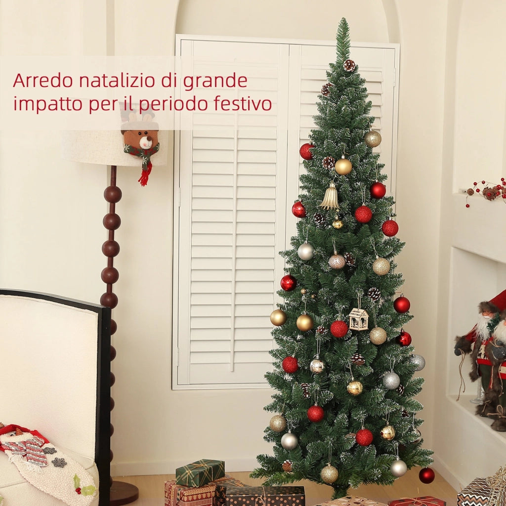 Albero di Natale Artificiale 180 cm 618 Rami con Pigne Verde