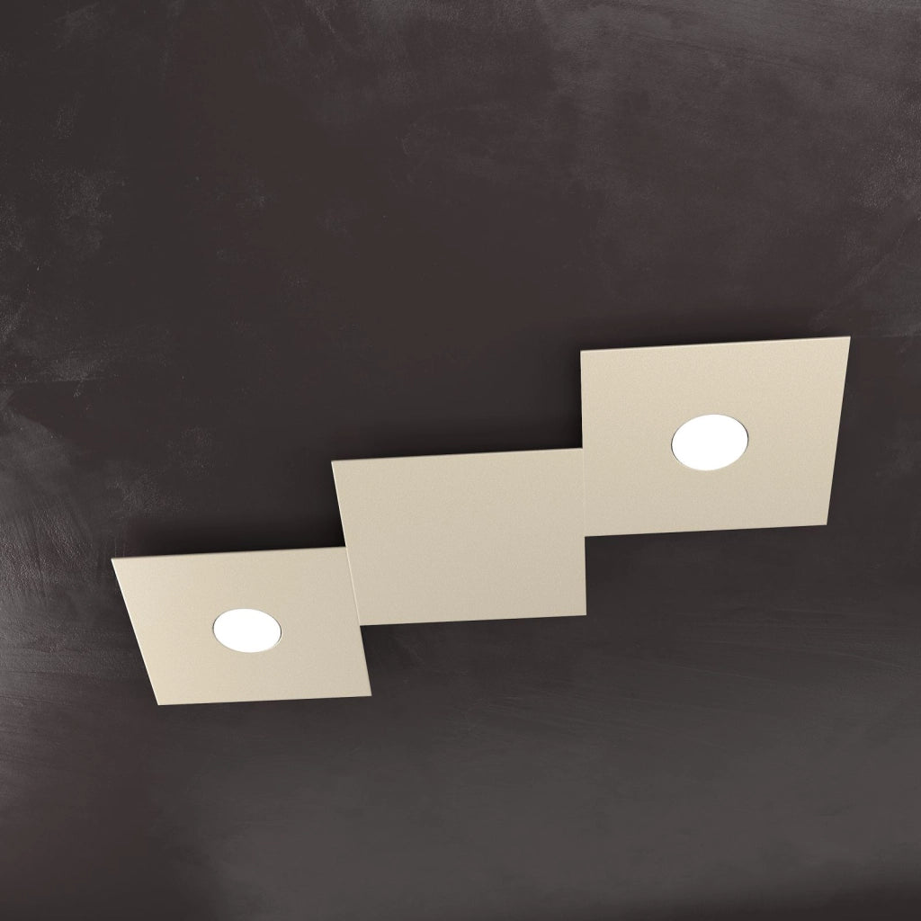 ECCENTRIC APPLIQUE-PLAFONIERA 2 LUCI + 1 DECORATIVO SABBIA 1156-2L1D-SA