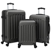 Set di valigie 3 pezzi rigido grigio scuro 20'' 24'' 28'' ABS