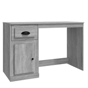 Scrivania tavolo postazione di lavoro scrivania per computer mobile da studio con cassetto rovere Sonoma 115 x 50 x 75 cm legno ingegnerizzato grigio 02_0023458