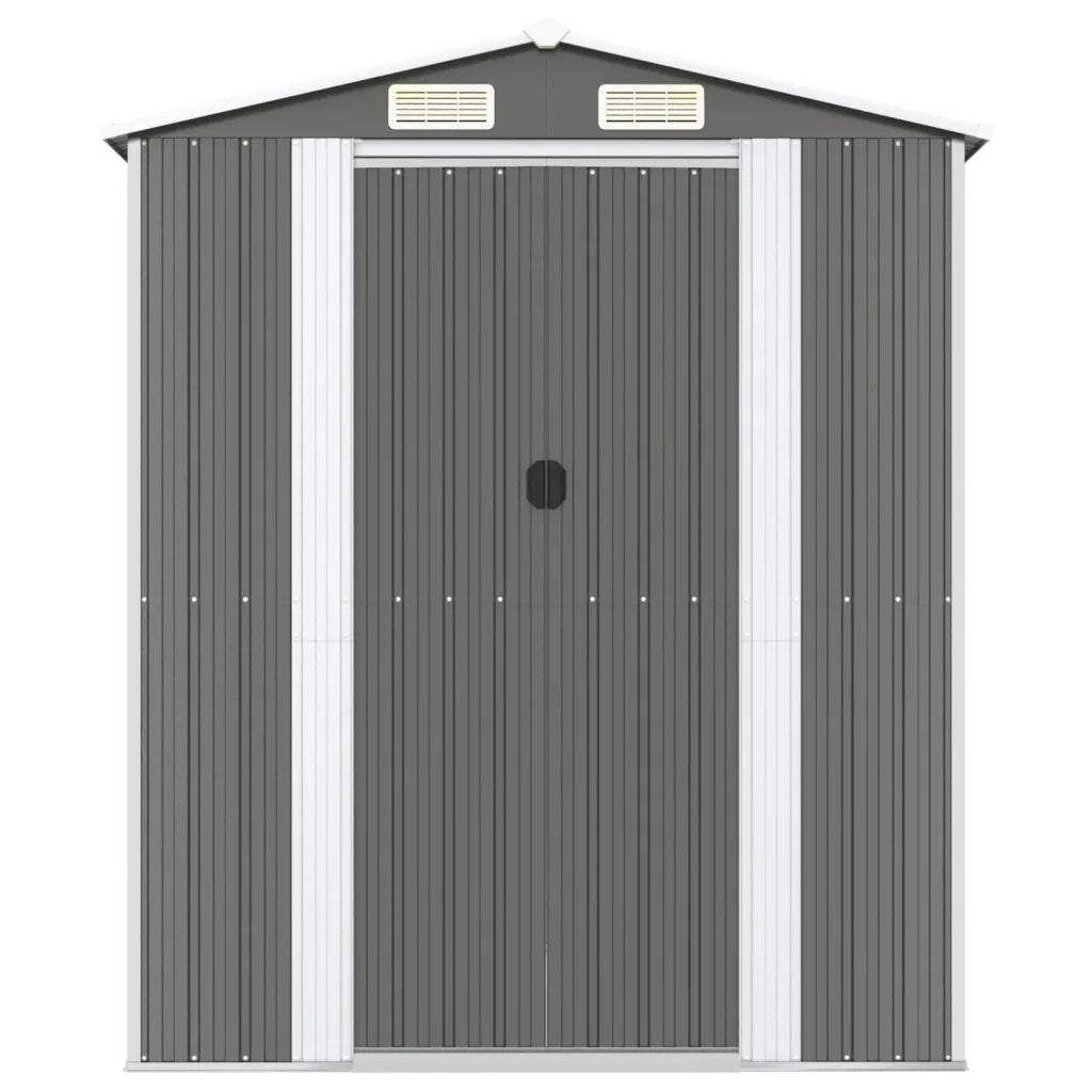 Capanno da Giardino Grigio Chiaro 192x772x223cm Acciaio Zincato 3147445