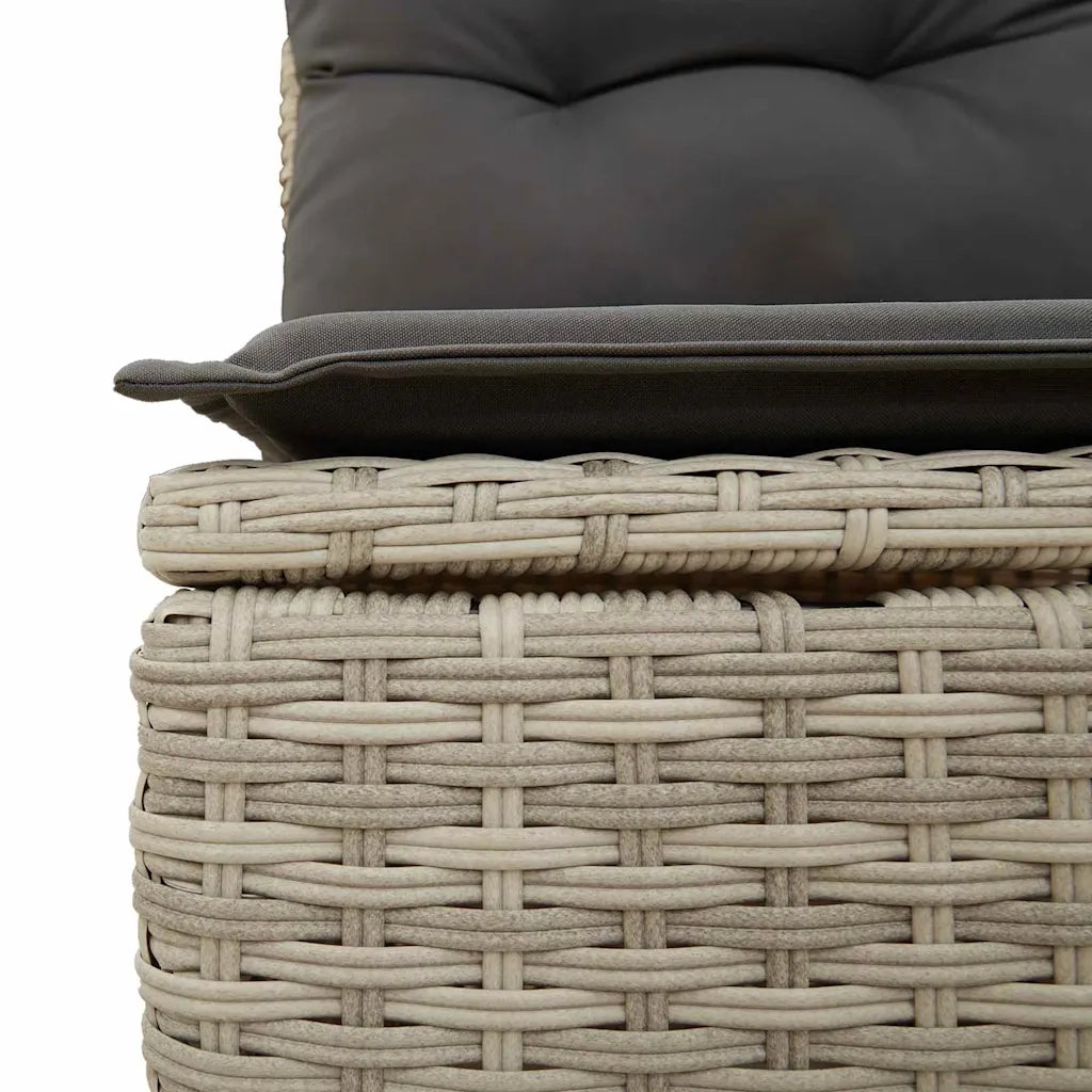 Set Divano da Giardino 4 pcs Grigio chiaro Poly Rattan 3358851