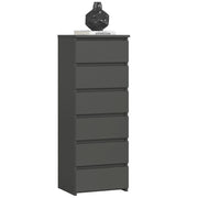 Cassettiera AKORD CL6 Cassettiera Grigia Grafite 40 cm 6 cassetti 40x35x109 cm