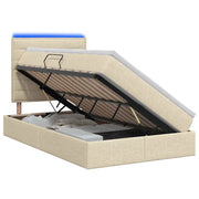Letto con contenitore LED e materasso Crema 120 x 200 cm 3459877
