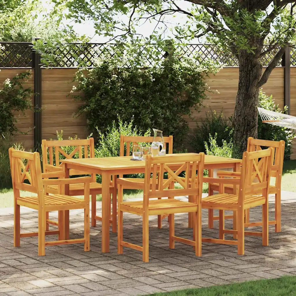 Set da Pranzo per Giardino 7 pcs Marrone