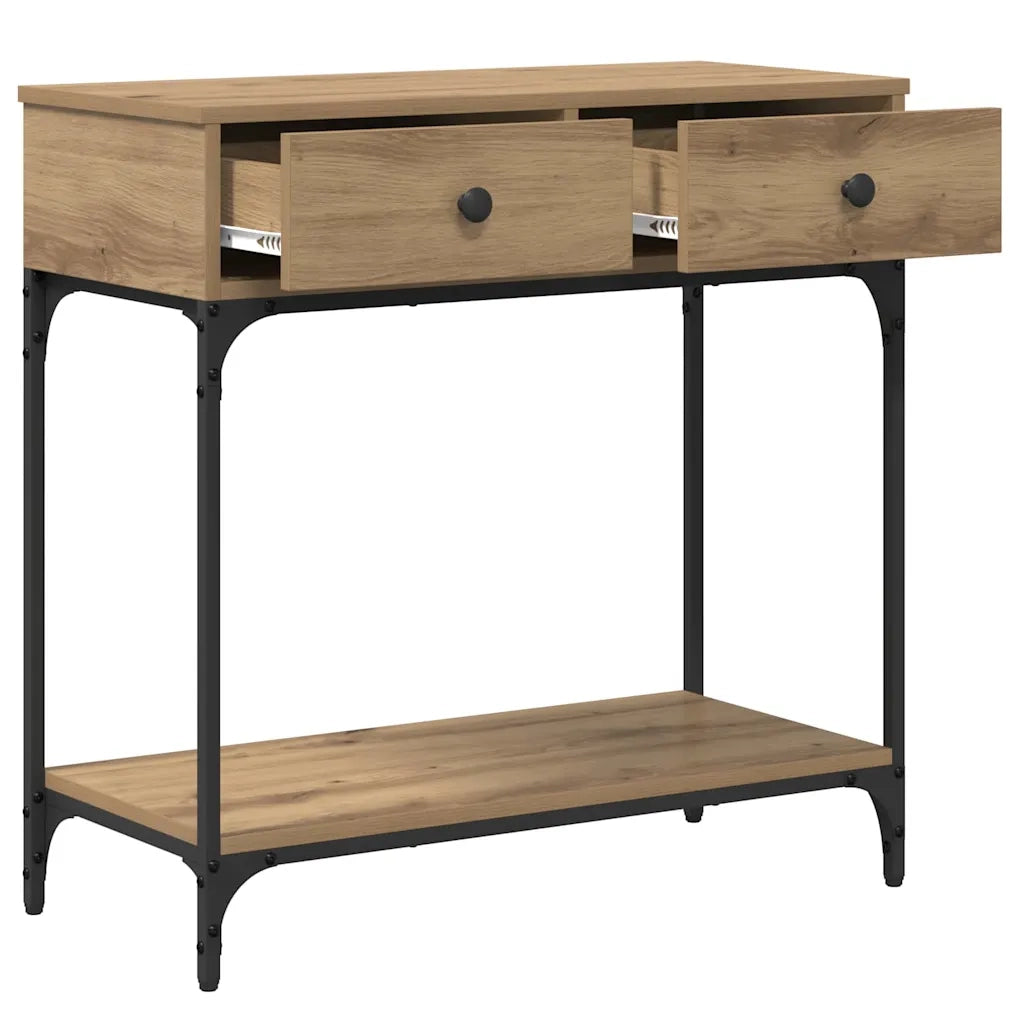 Tavolo consolle rovere artigianale 75 x 34,5 x 75 cm 871297