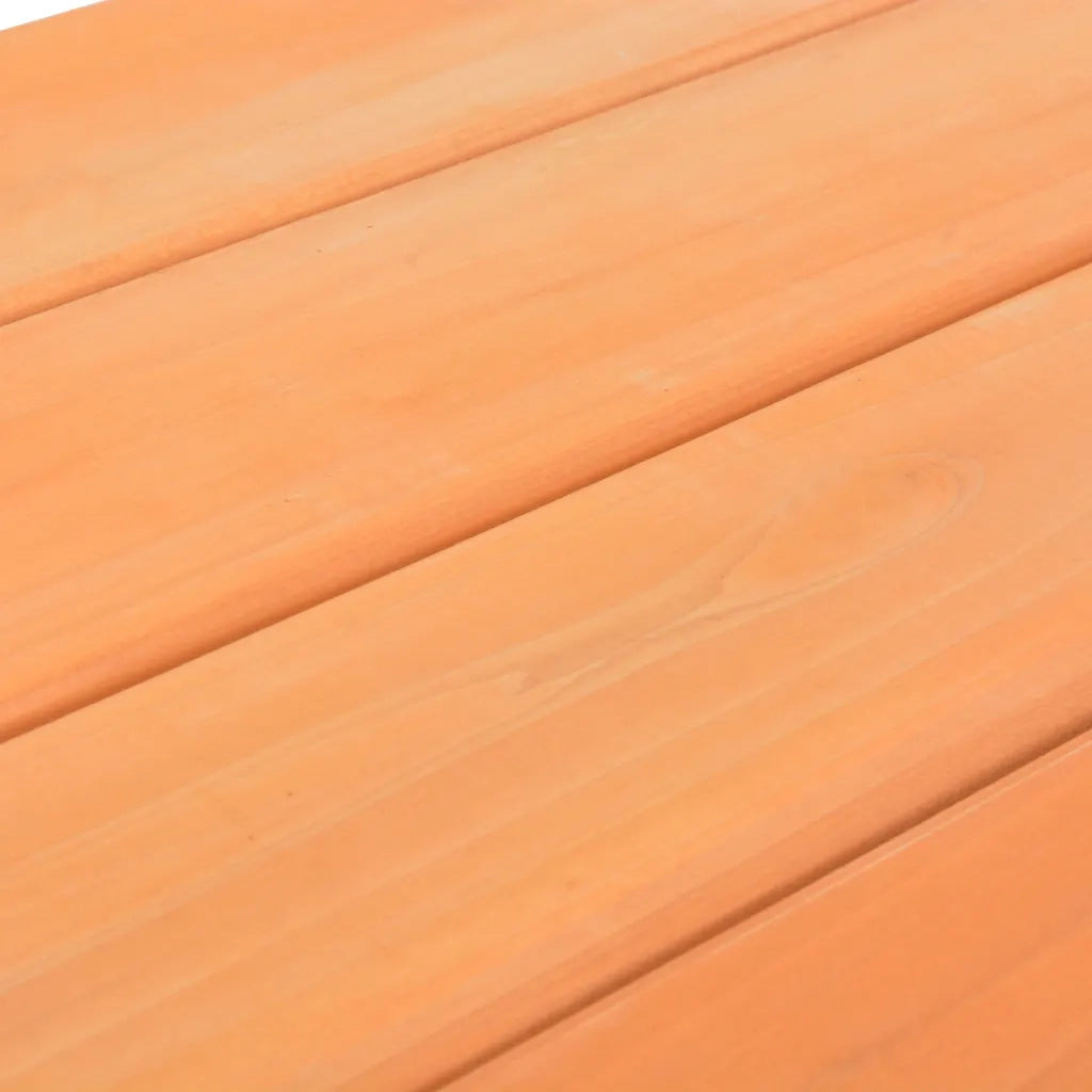 Tavolo e Panche da Picnic 89x79x50 cm Legno Massello di Abete cod mxl 46876