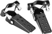 Pedali di Sostegno per Motocicletta - 1 Paio Pedali in Metallo Nero Stile con Struttura Universale Compatibile con la maggior parte delle Motociclette (Sinistro & Destro)