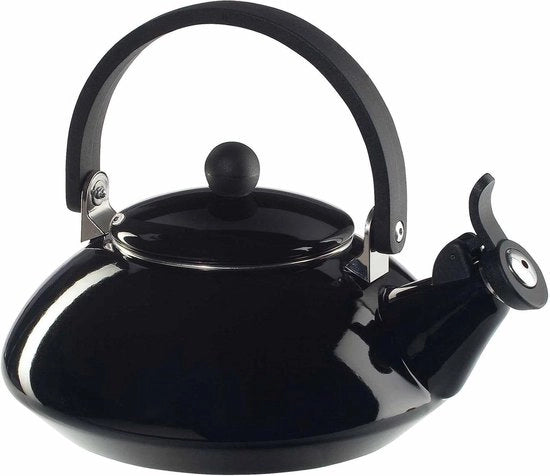 Flangia per forno a induzione in acciaio inox 1,5 l lucido nero con manichetta