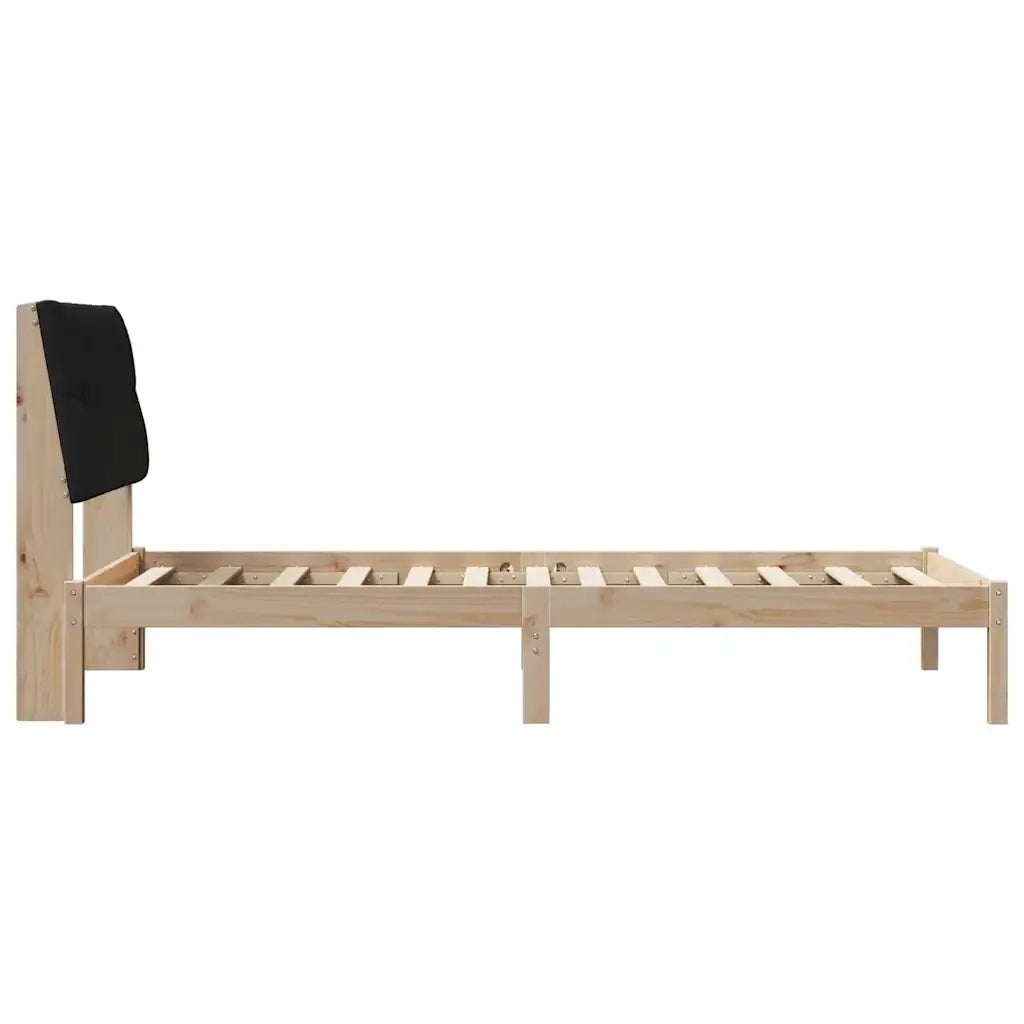 Letto con Testiera Rivestita con testiera Marrone 100 x 200 cm