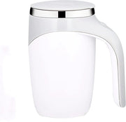 Moka con agitatore magnetico automatico, mixer rotante per uso domestico, ufficio e viaggio, elegante tazza per caffè elettrica in acciaio inossidabile per la miscelazione di caffè, latte, cioccolata e altri liquidi.