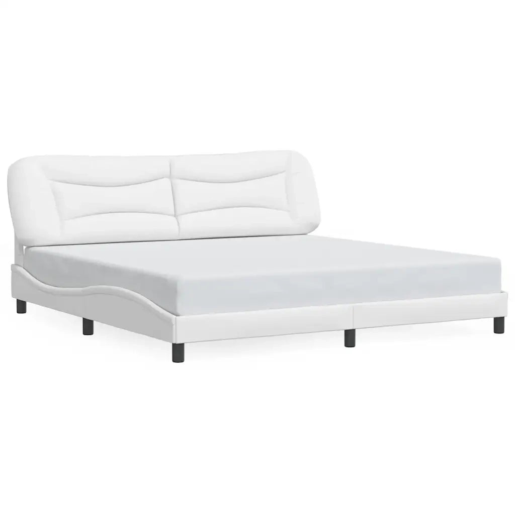 Giroletto senza Materasso Hvar Bianco 200x200 cm in Similpelle 3208024