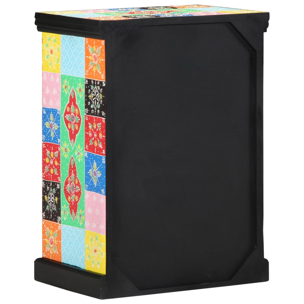 Tavolo Consolle Multicolore 50x30x75 cm in Legno Massello di Mango