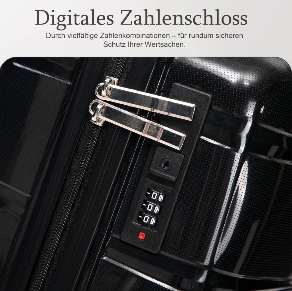 TROLLEY da Cabina 50,8 cm in PP Nero con Lucchetto a Combinazione