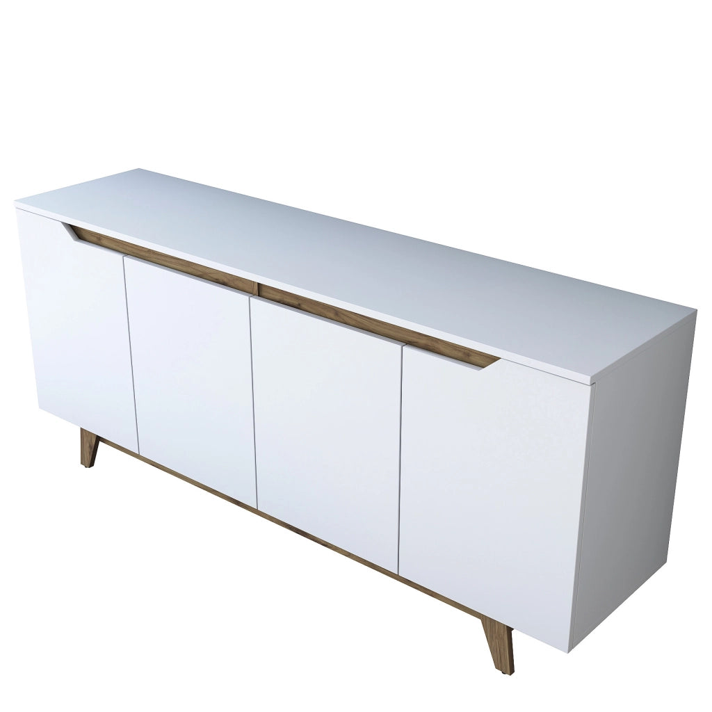 Credenza in legno "Gondol" - 180 x 45 x 79 cm - Bianco