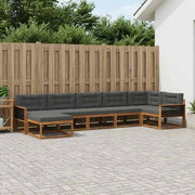 Set di divani da esterno 7 pz Naturale e Antracite 3382745