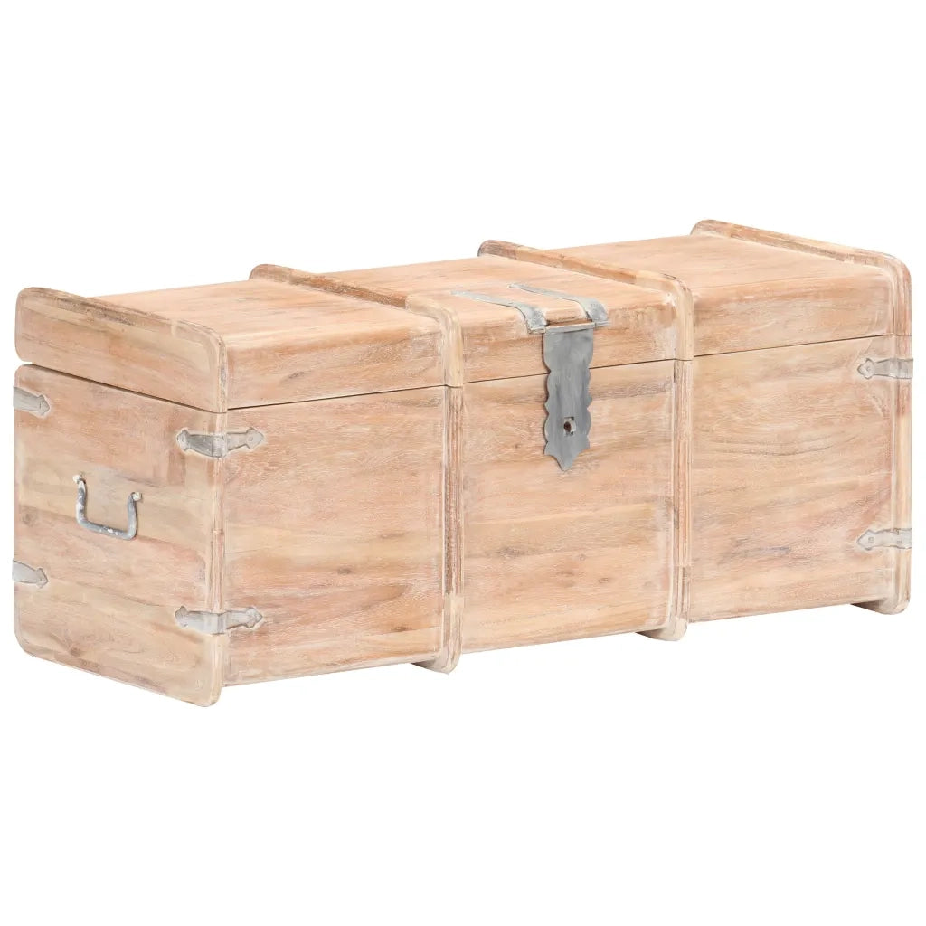 Baule 90x40x40 cm in Legno Massello di Acacia cod mxl 37168