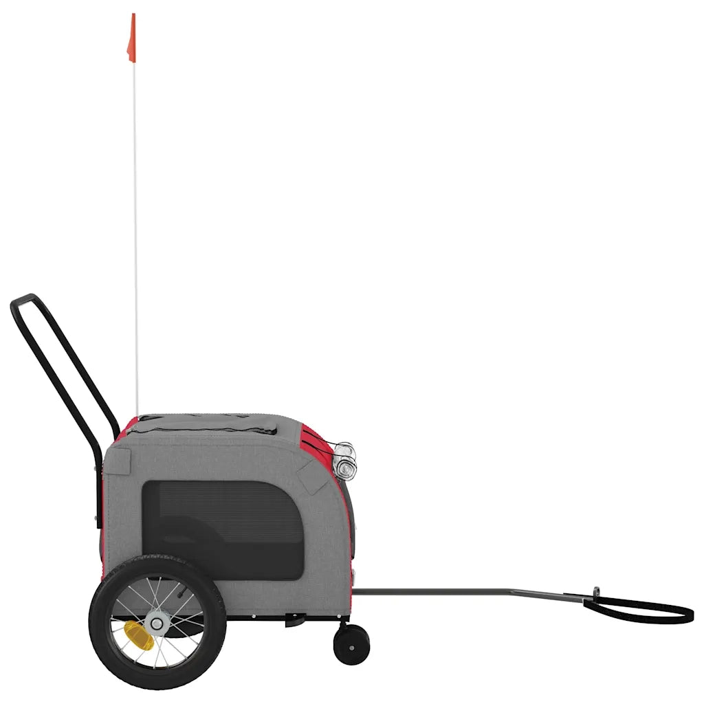 Rimorchio per bicicletta per animali domestici Rosso e grigio CFW6879157