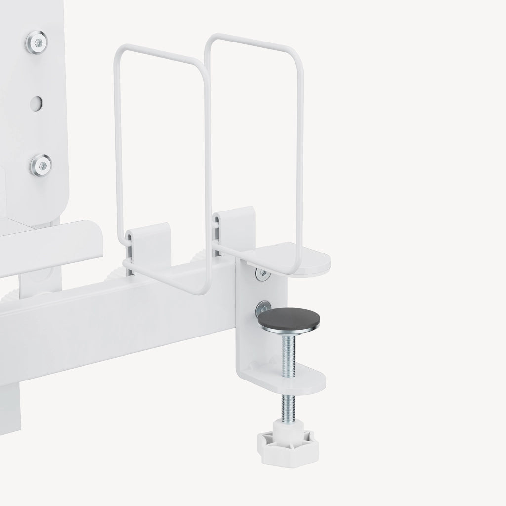 Organizzatore da Scrivania Sauda con Pegboard Pannello Forato 50 x 50 cm - Bianco [en.casa]