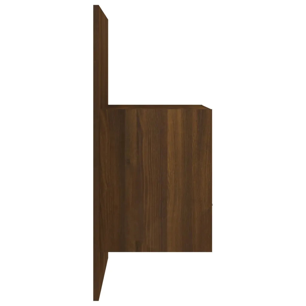 Comodino a Muro-Tavolino da notte sospeso Rovere Marrone 700680