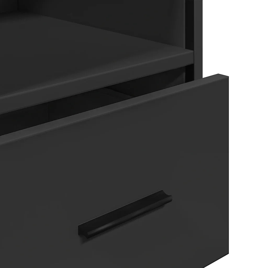 vidaXL Armadietto da Bagno Nero 35x37,5x100 cm in Legno Multistrato