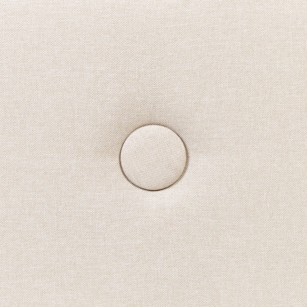 Letto a doghe Gambe in legno imbottite in tessuto poliestere beige 90 x 200 Taglia unica Design moderno