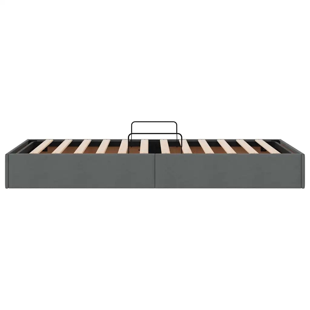 Letto con Contenitore Grigio Scuro 90 x 190 cm Tessuto 3370044