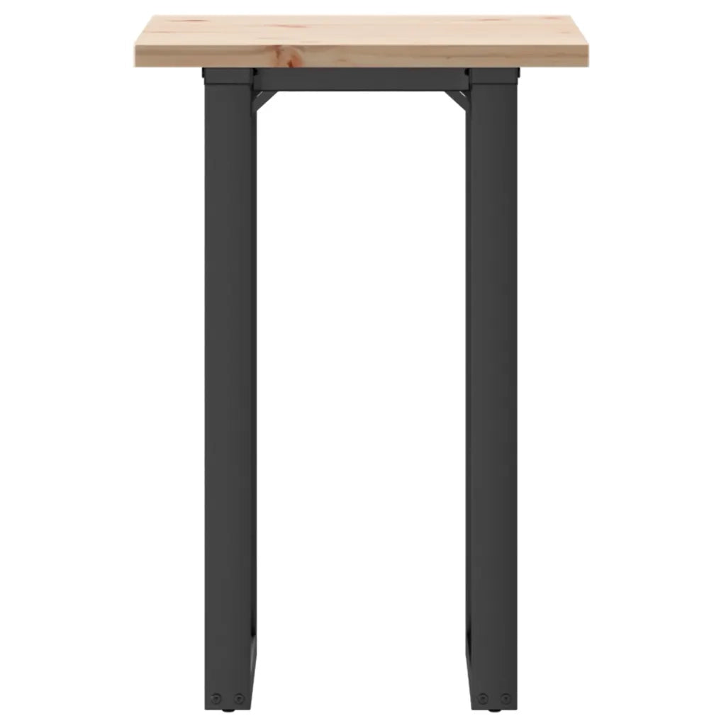 Tavolo da Pranzo Telaio a O 50x50x75,5 cm Legno Pino e Acciaio