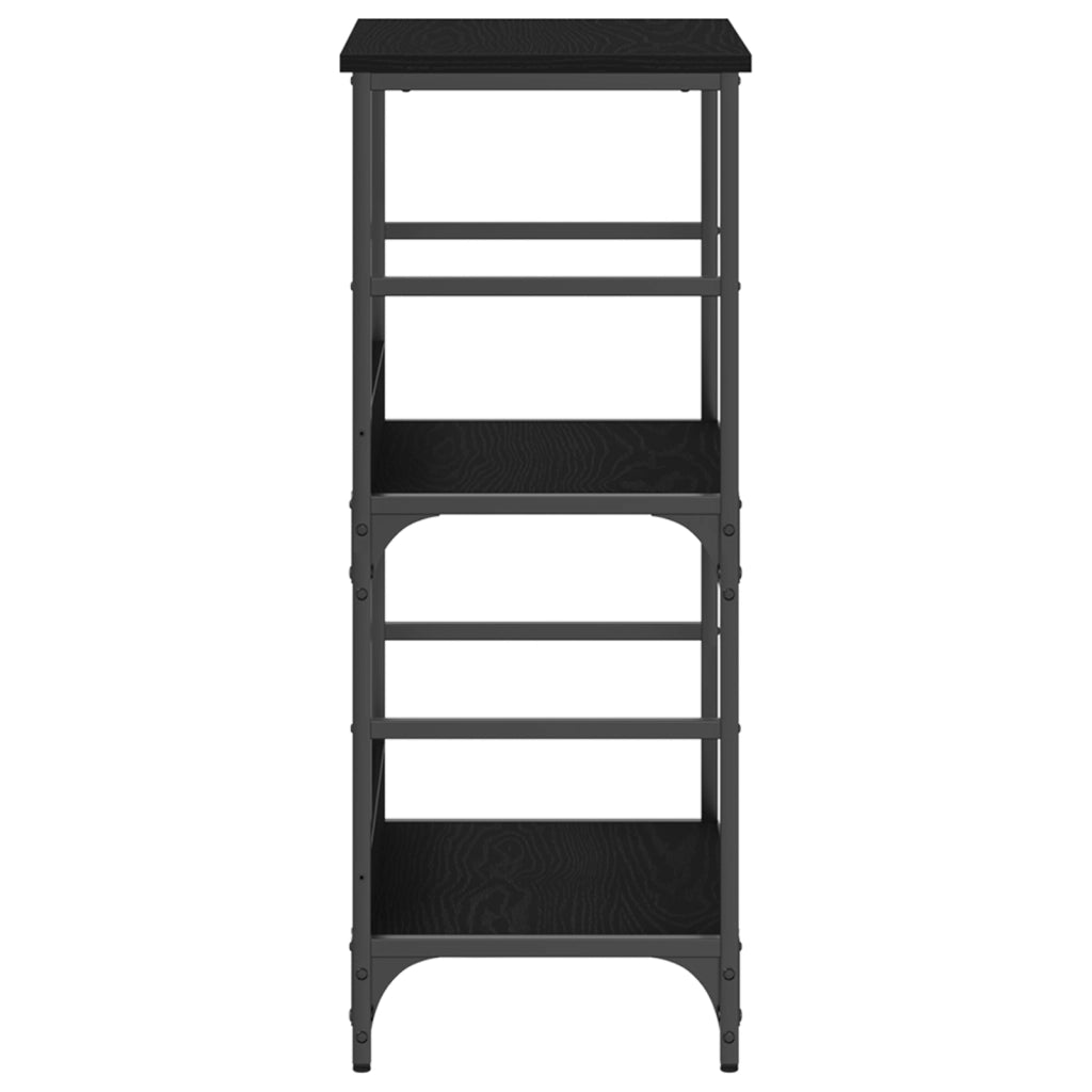 Libreria Nero Rovere 50x33x82 cm Legno ingegnerizzato e Acciaio