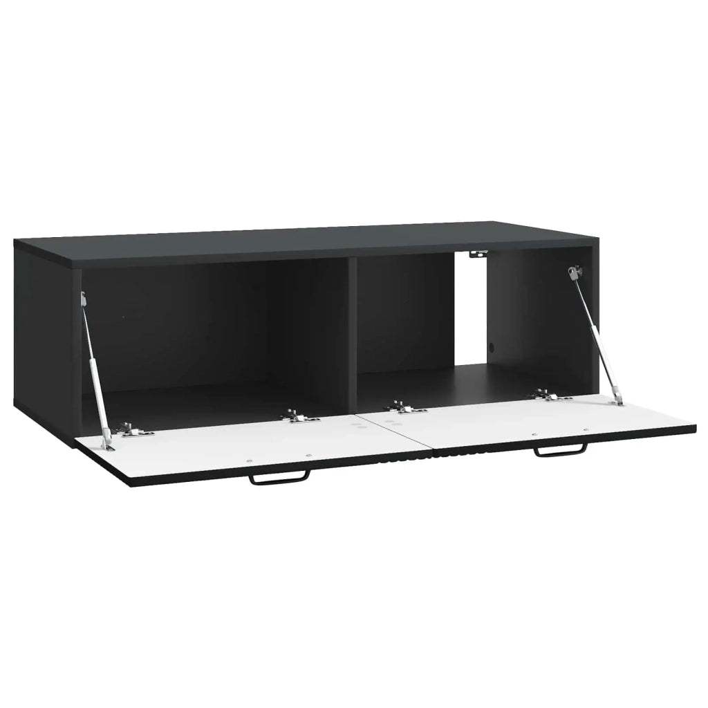 Mobile Porta TV da Muro Montaggio a parete Nero 98 x 41 x 30 cm