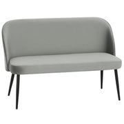 DIVANO 2 POSTI 127x63x84,5 cm Grigio in metallo e legno