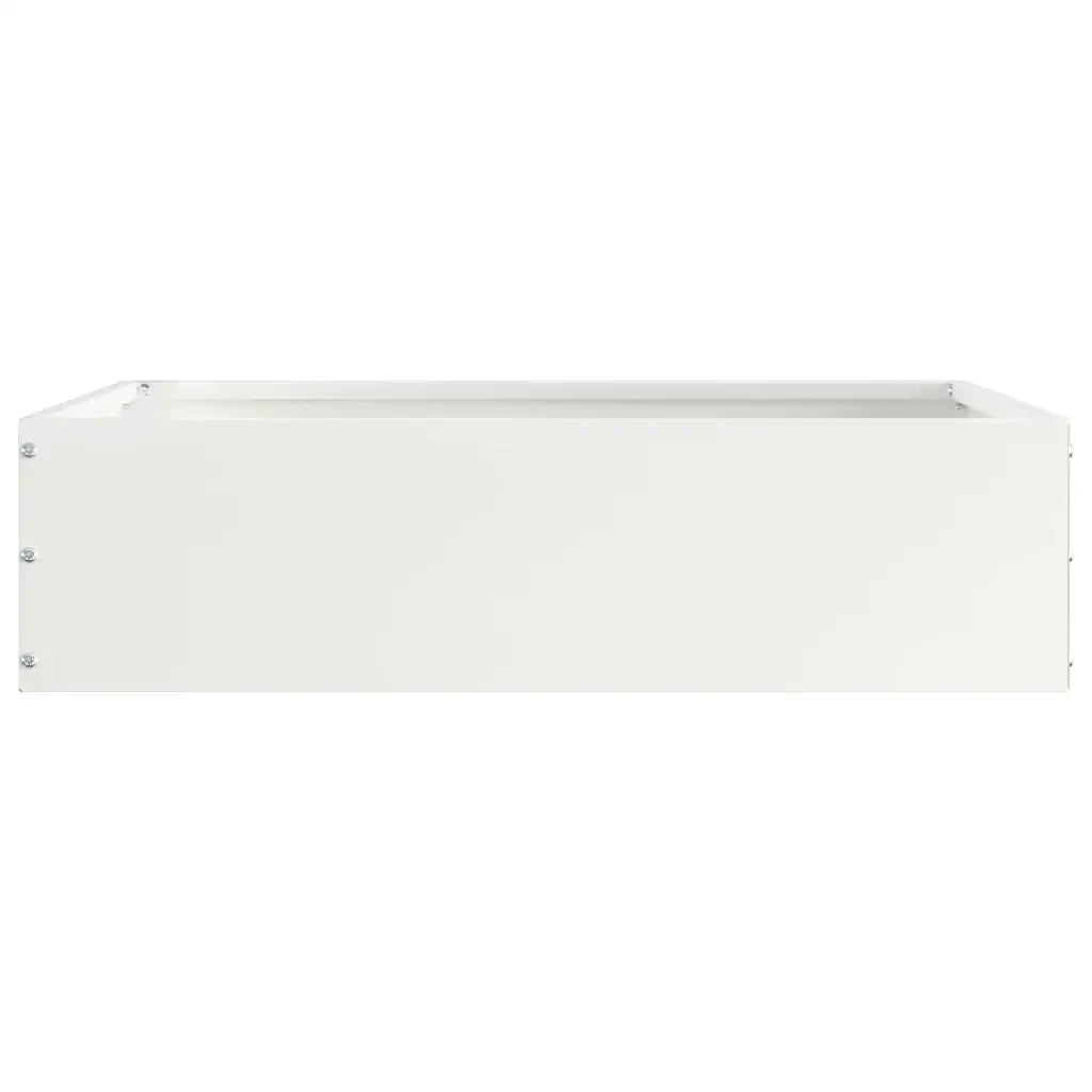 Bordura per Prato 6 pcs Bianco 50 x 50 x 13 cm Acciaio 874719