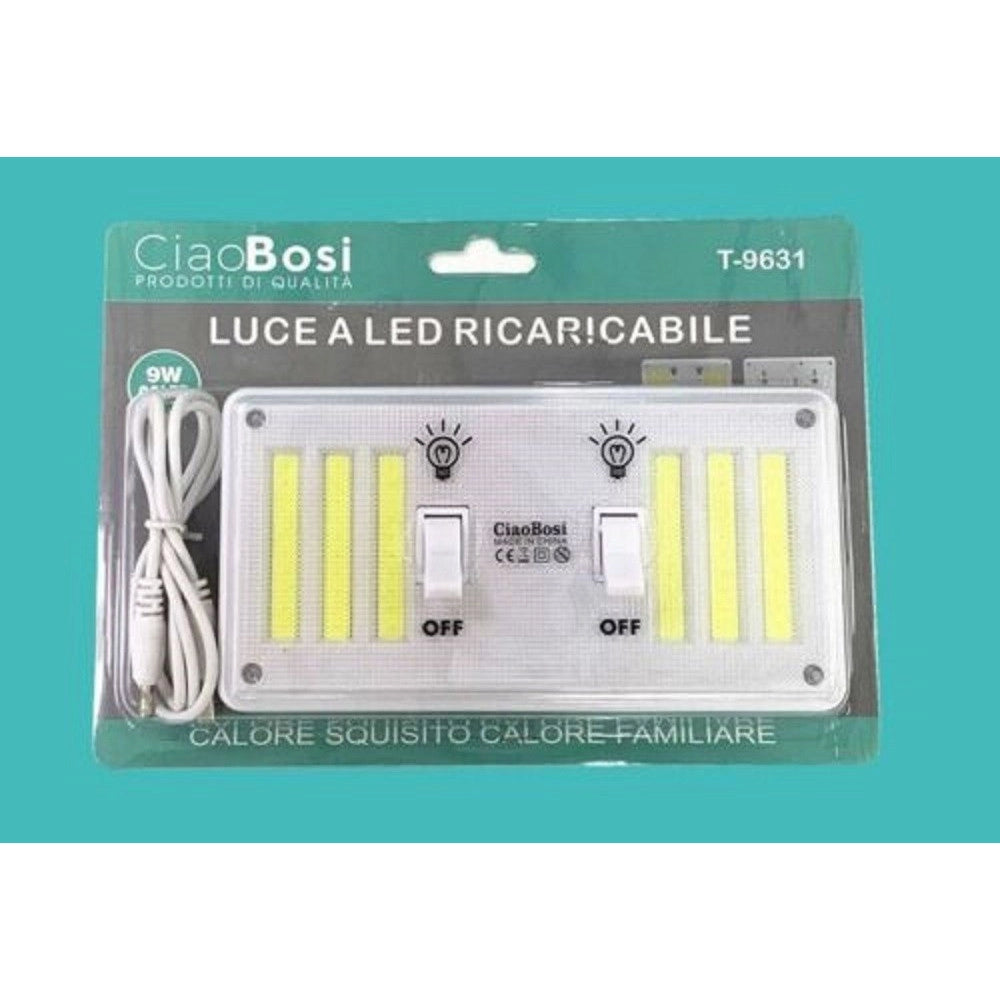 Trade Shop - Magnetic Cob Light Armadietto Emergenza Ricaricabile 9w 60 Led Cordless Tx-9631 -