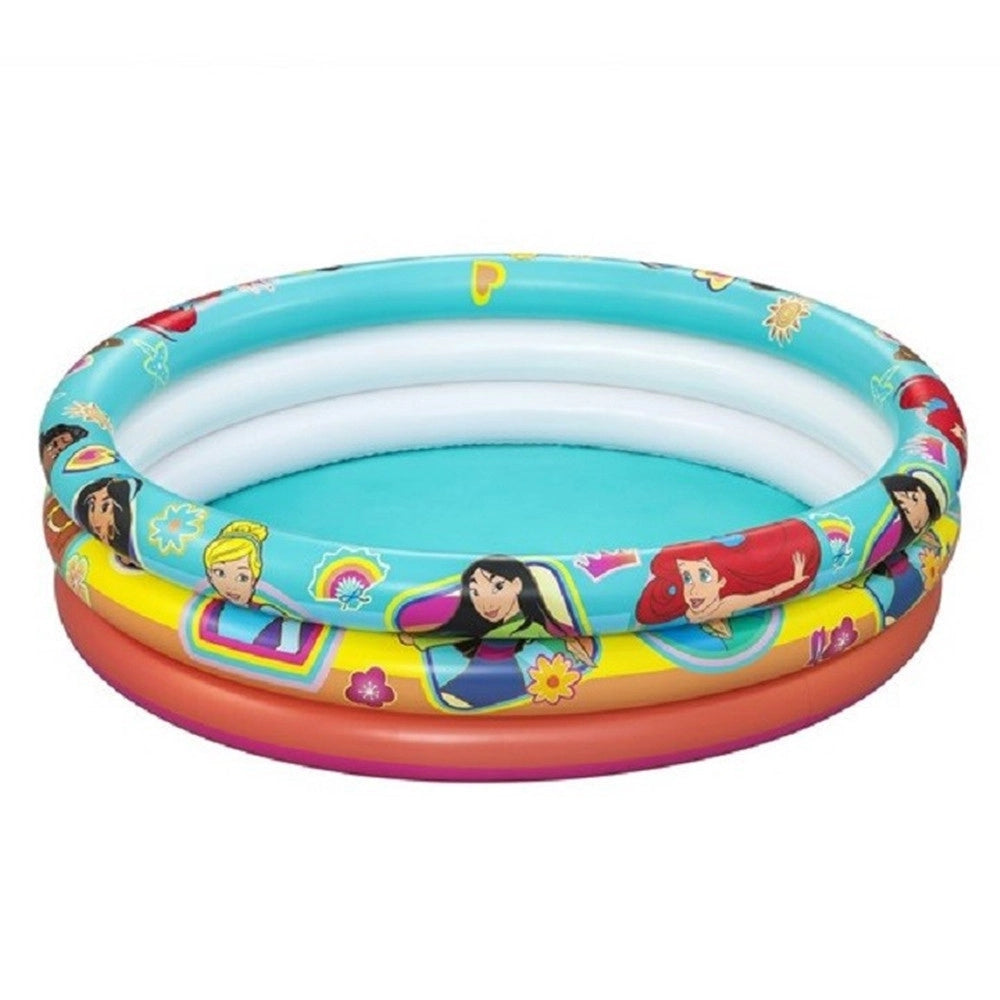 Trade Shop - Piscina Gonfiabile 3 Anelli Princess 122x25cm Per Bambini Giardino Estate 91099 -