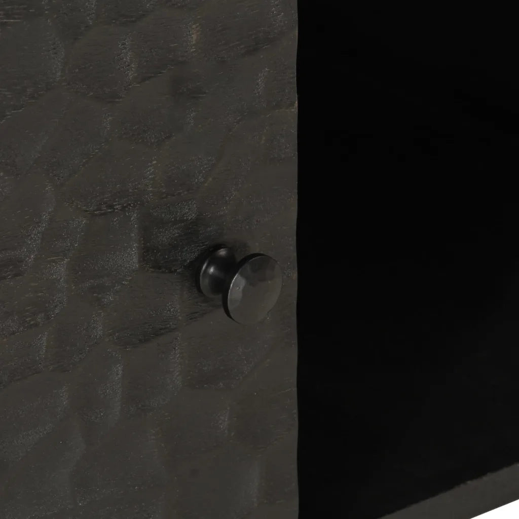 Tavolino da Salotto Nero 100x54x40cm in Legno Massello di Mango