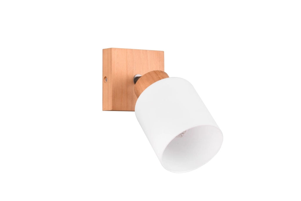 Faretto parete ASSAM legno chiaro E14 dimmer RL R81111030