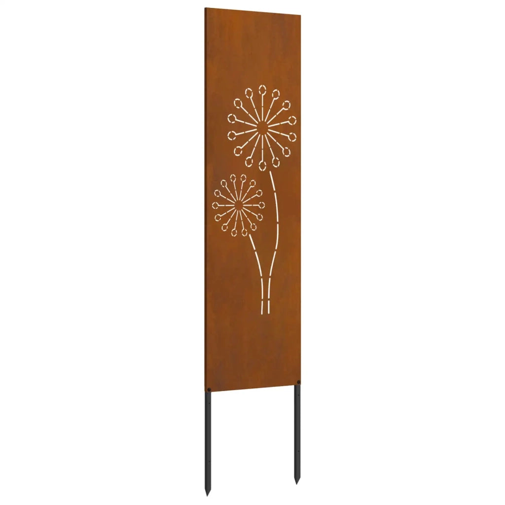 Schermo per privacy in giardino Traforo Ruggine 32 x 140 cm 876237