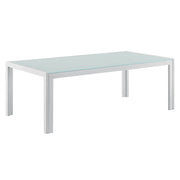 Tavolino da esterno in vetro 100 cm bianco 03_0004135