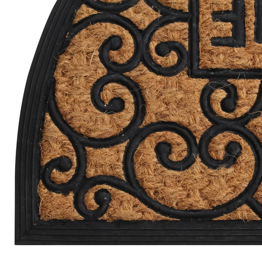 Zerbino semicircolare antiscivolo per interni ed esterni 45 x 75 cm gomma nera 02_0046197