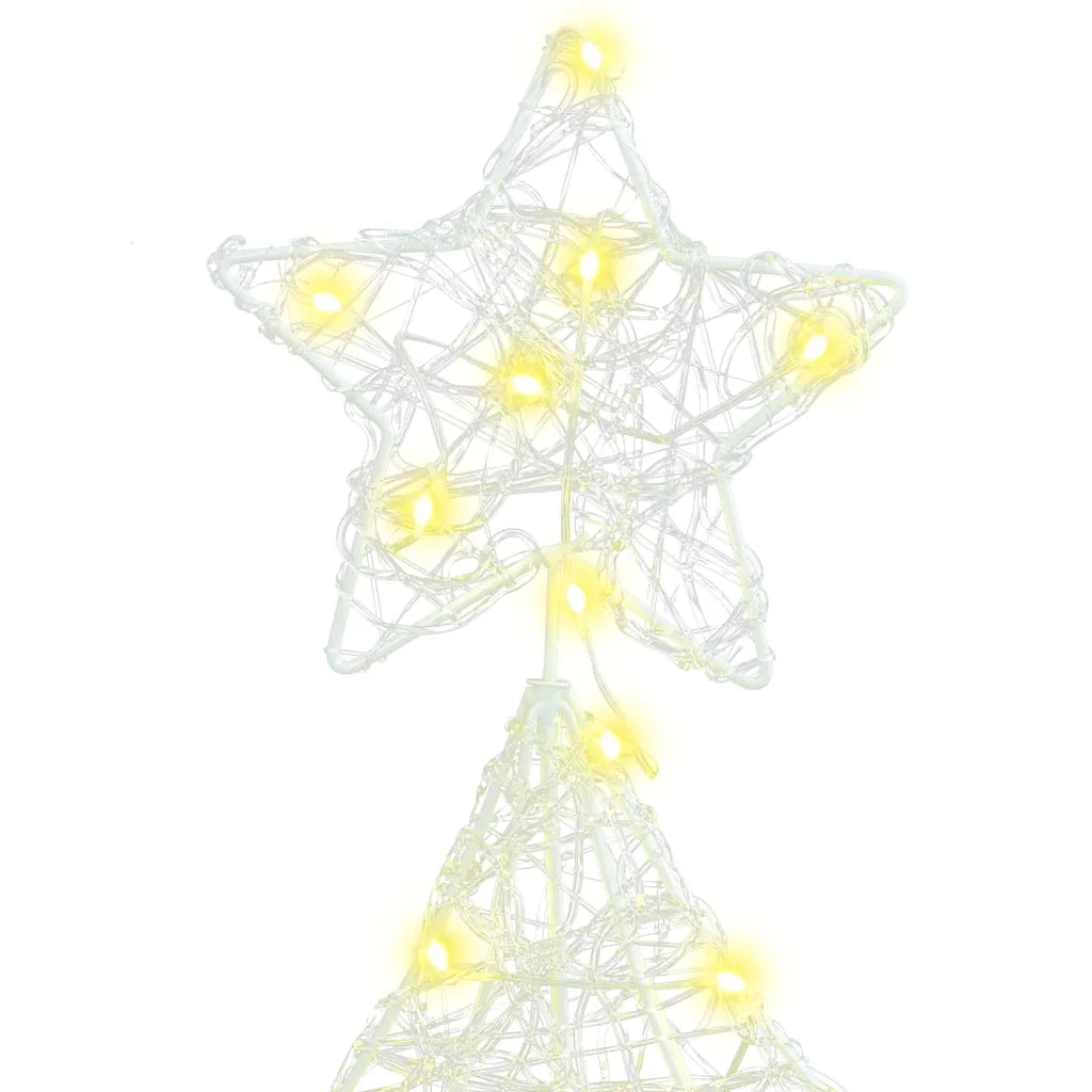 Albero di Natale con 100 LED Bianco caldo 120 cm Acrilico