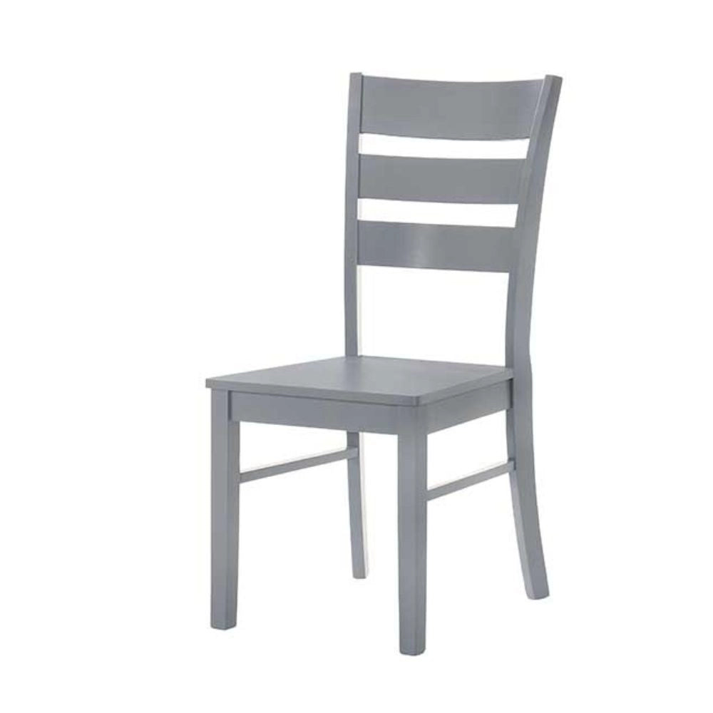 Set 2 Sedie in legno Lisa colore grigio schienale a tre fasce