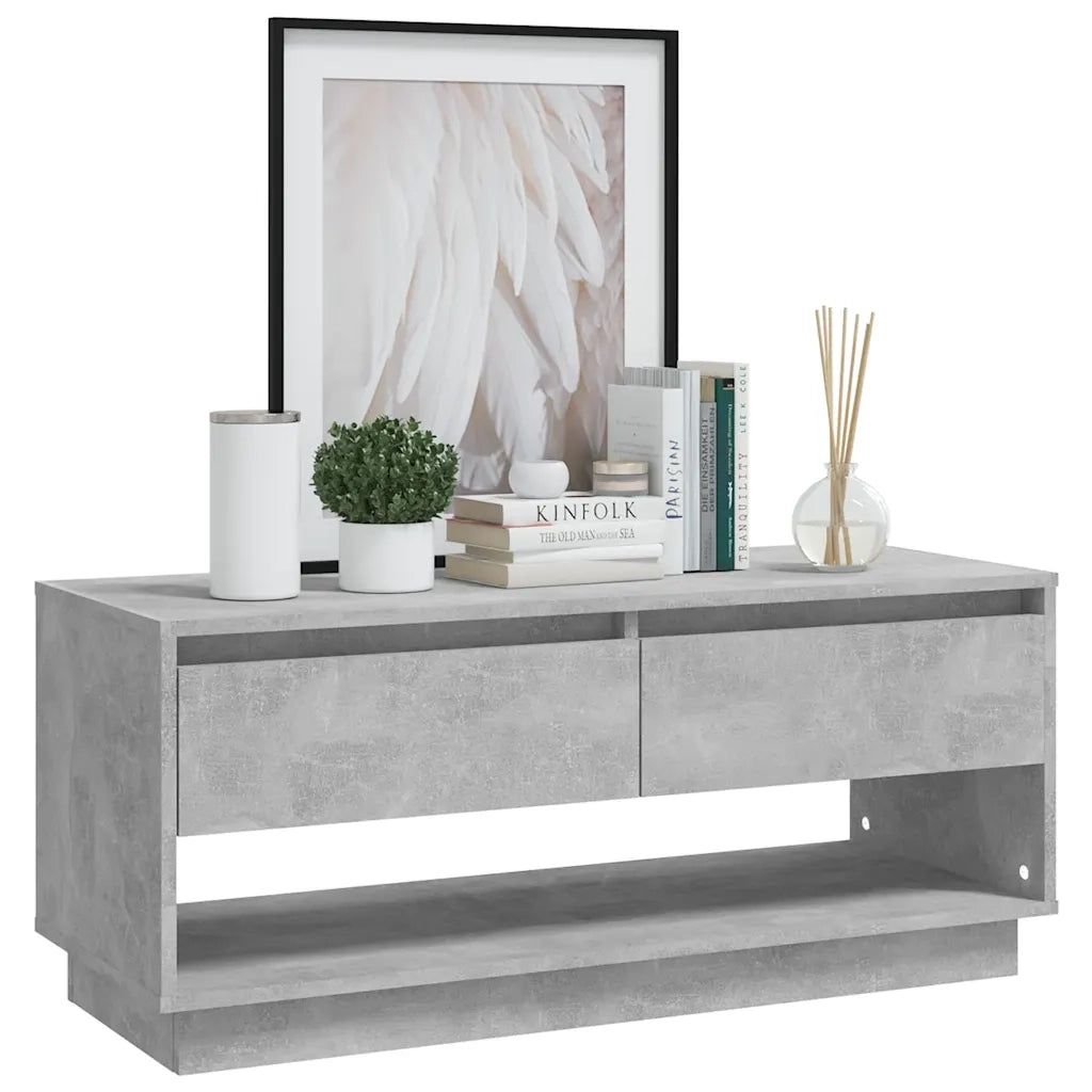 Mobile TV Grigio Cemento 102x41x44 cm in Truciolato