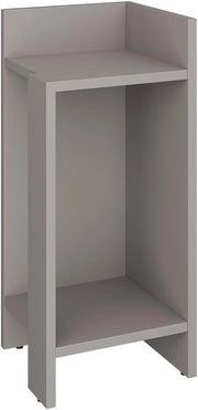 Comodino Lenar, Grigio, 27 x 60 cm, adatto come piano d’appoggio in camera da letto, soggiorno o corridoio