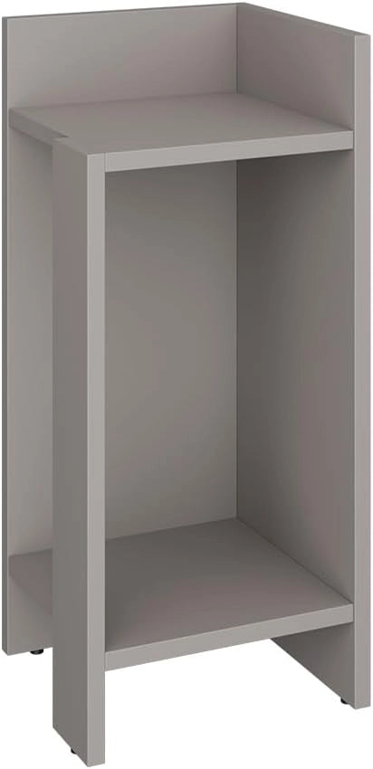 Comodino Lenar, Grigio, 27 x 60 cm, adatto come piano d’appoggio in camera da letto, soggiorno o corridoio
