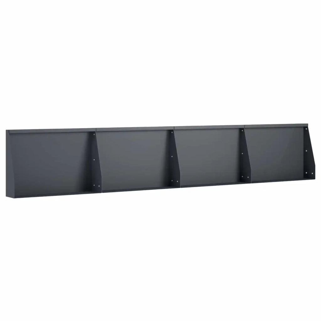 Muro di contenimento 4 pz 60 x 12 x 50 cm Acciaio Antracite 3449088