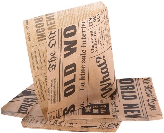500 confezioni di sacchetti in carta per confezionamento alimenti, 15 x 15 cm, per conservazione grassa, olio alimentare, sacchetti per hamburger e patatine (500 pezzi)