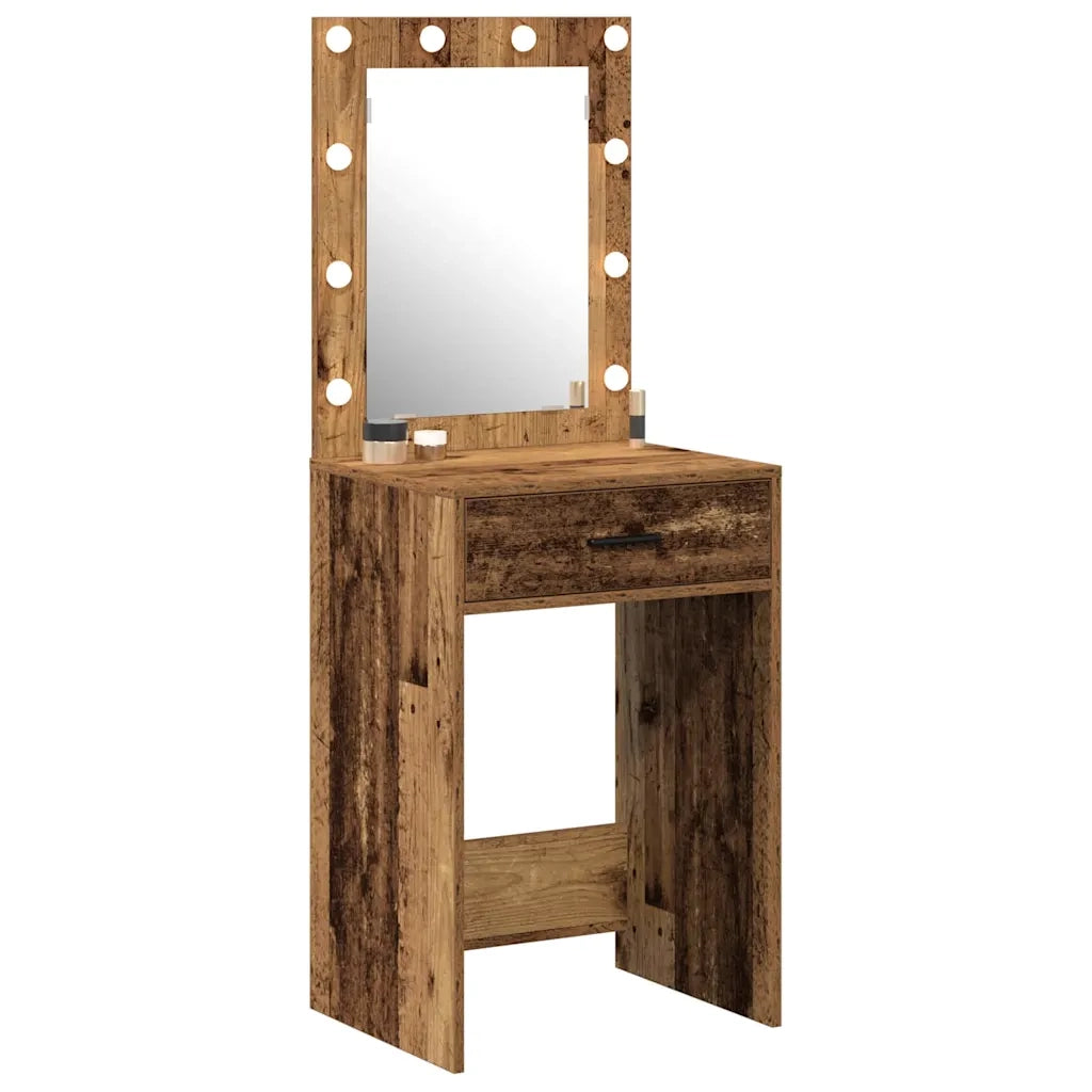 Tavolo da Trucco con cassetto Legno vecchio 50 x 41 x 135 cm 865044