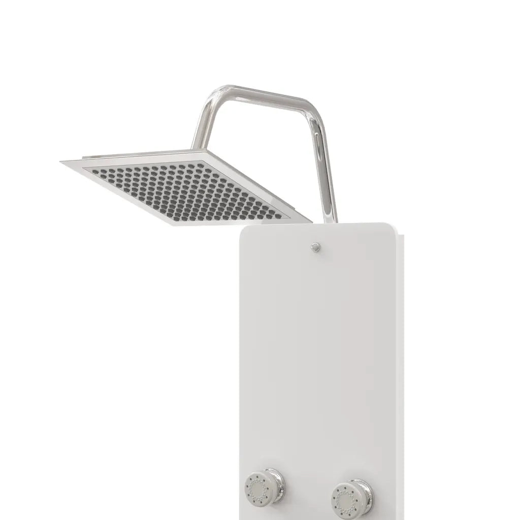 Pannello Doccia in Vetro 25x47,5x130 cm Bianco 151419